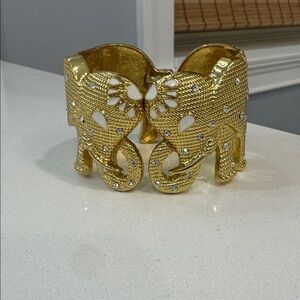 Lilly Pulitzer Gold Elephant Cuff Bracelet